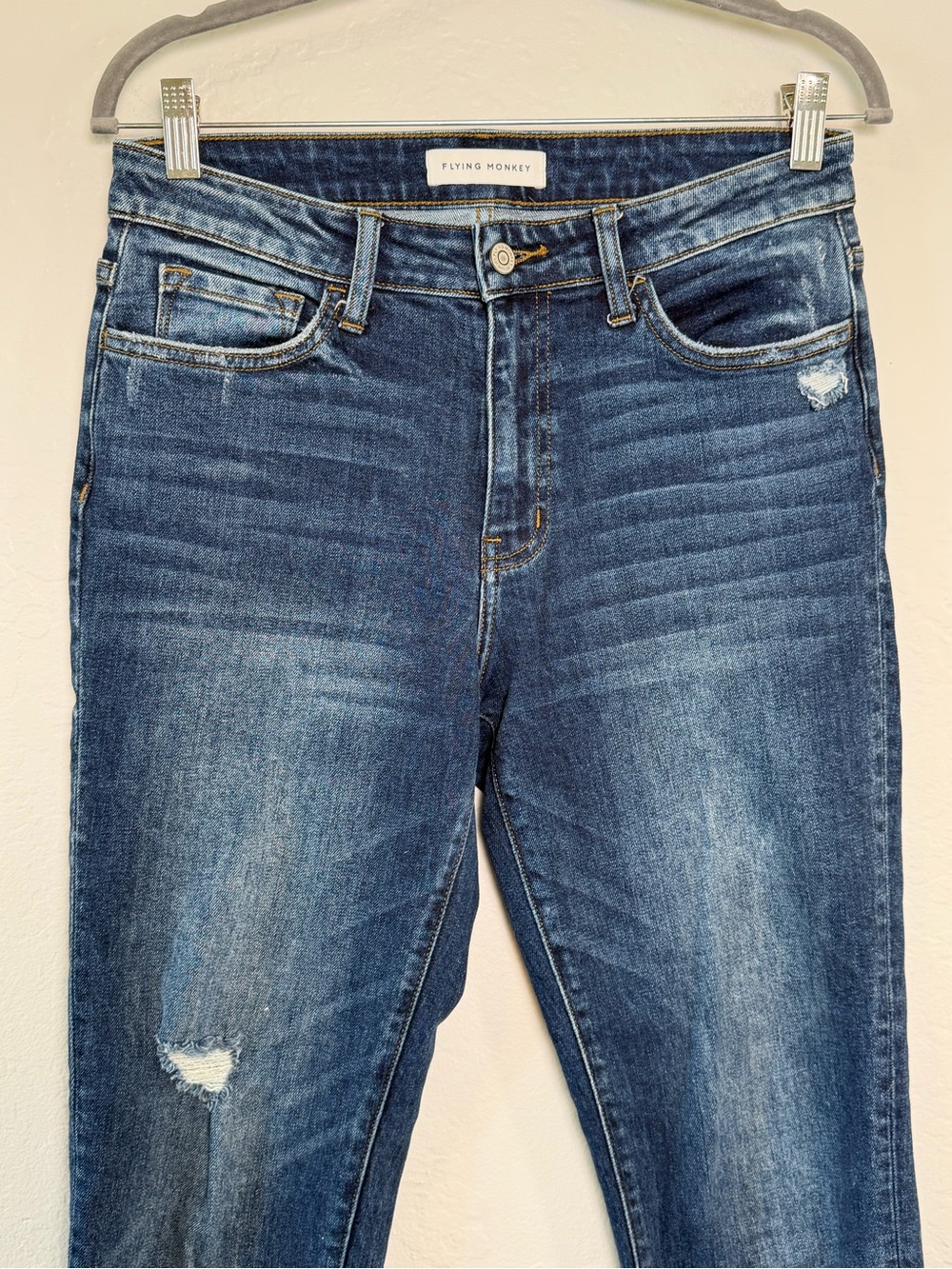Flying Monkey High-Rise Skinny Jeans in Medium-Dark Wash - Size 28 - Picture 2 of 9